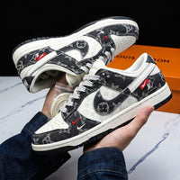 Hand Painted Custom Monogram Denim Sneakers