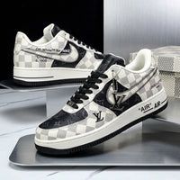 Hand Painted Black & White Custom Air Force 1 Sneakers