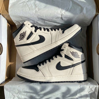 Vintage Cream & Black High-Top Custom Air Jordan 1 Sneakers