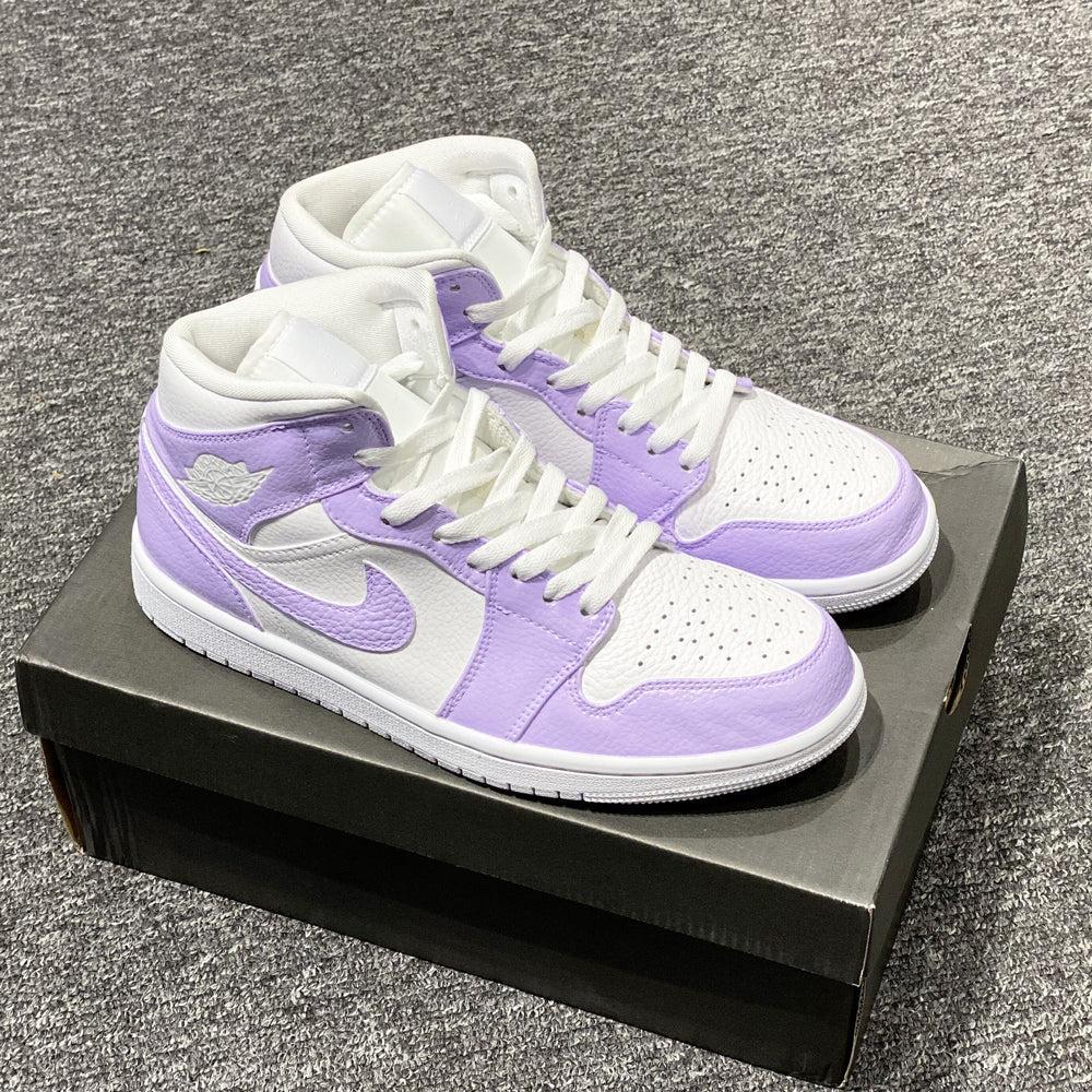 Custom Jordans Baby Purple White