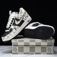 Hand Painted Black & White Custom Air Force 1 Sneakers