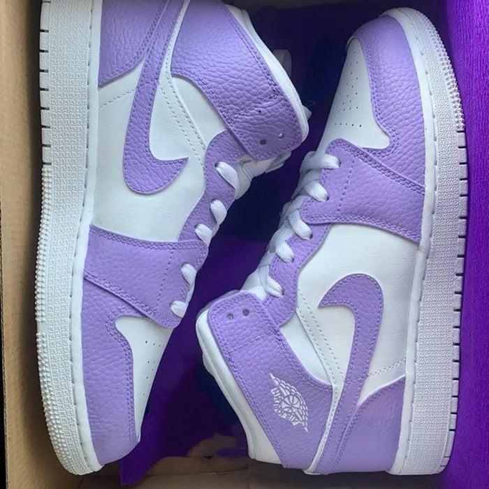 Custom Jordans Purple White