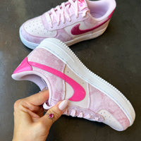 Hand Painted Pink Custom Air Force 1 Sneakers