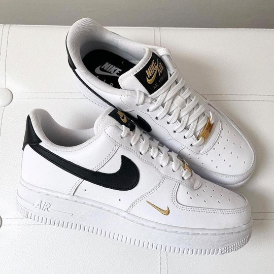 Hand Painted Black Gold Custom Air Force 1