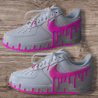 Unique Handmade 3D Dripping Effect Multi-color Optional Glow-in-the-dark Custom Air Force 1 Custom Sneakers Trendy Unisex Streetwear Casual Customized Shoes