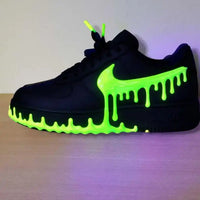 Unique Handmade 3D Dripping Effect Multi-color Optional Glow-in-the-dark Custom Air Force 1 Custom Sneakers Trendy Unisex Streetwear Casual Customized Shoes