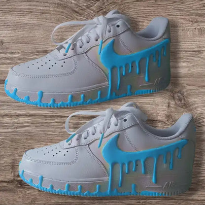 Unique Handmade 3D Dripping Effect Multi-color Optional Glow-in-the-dark Custom Air Force 1 Custom Sneakers Trendy Unisex Streetwear Casual Customized Shoes