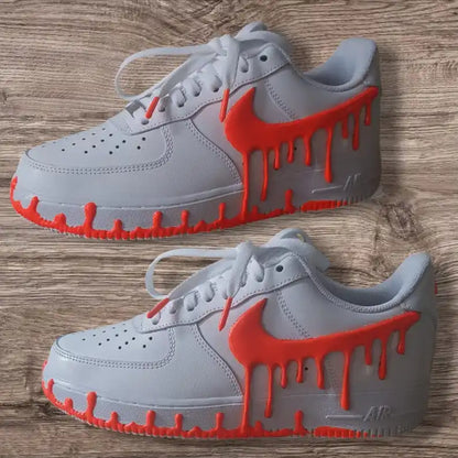 Unique Handmade 3D Dripping Effect Multi-color Optional Glow-in-the-dark Custom Air Force 1 Custom Sneakers Trendy Unisex Streetwear Casual Customized Shoes