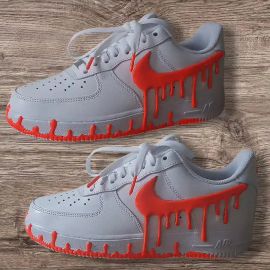 Unique Handmade 3D Dripping Effect Multi-color Optional Glow-in-the-dark Custom Air Force 1 Custom Sneakers Trendy Unisex Streetwear Casual Customized Shoes