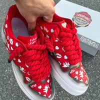Hand Painted Red Cupid Custom Air Force 1 Sneakers