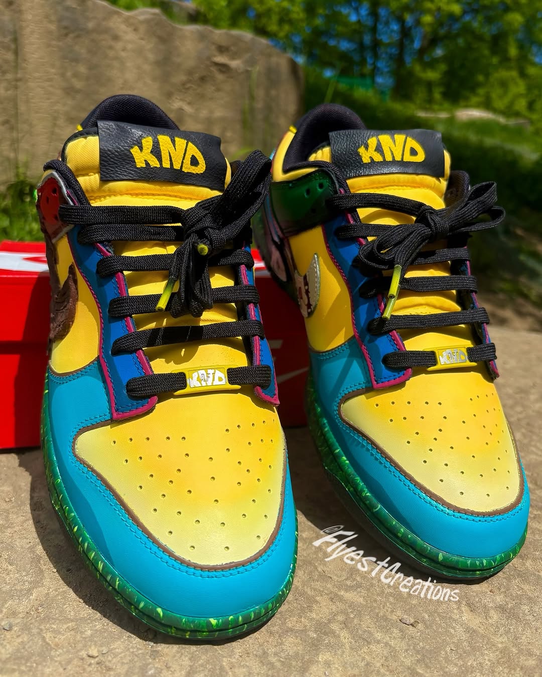 Hand Painted KND Themed Custom Sneakers