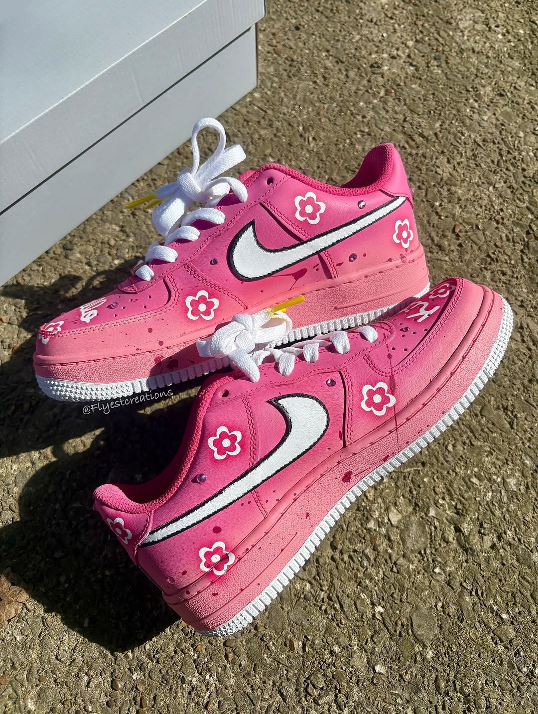 Hand Painted Hello Kitty Pink Custom Air Force 1 Sneakers