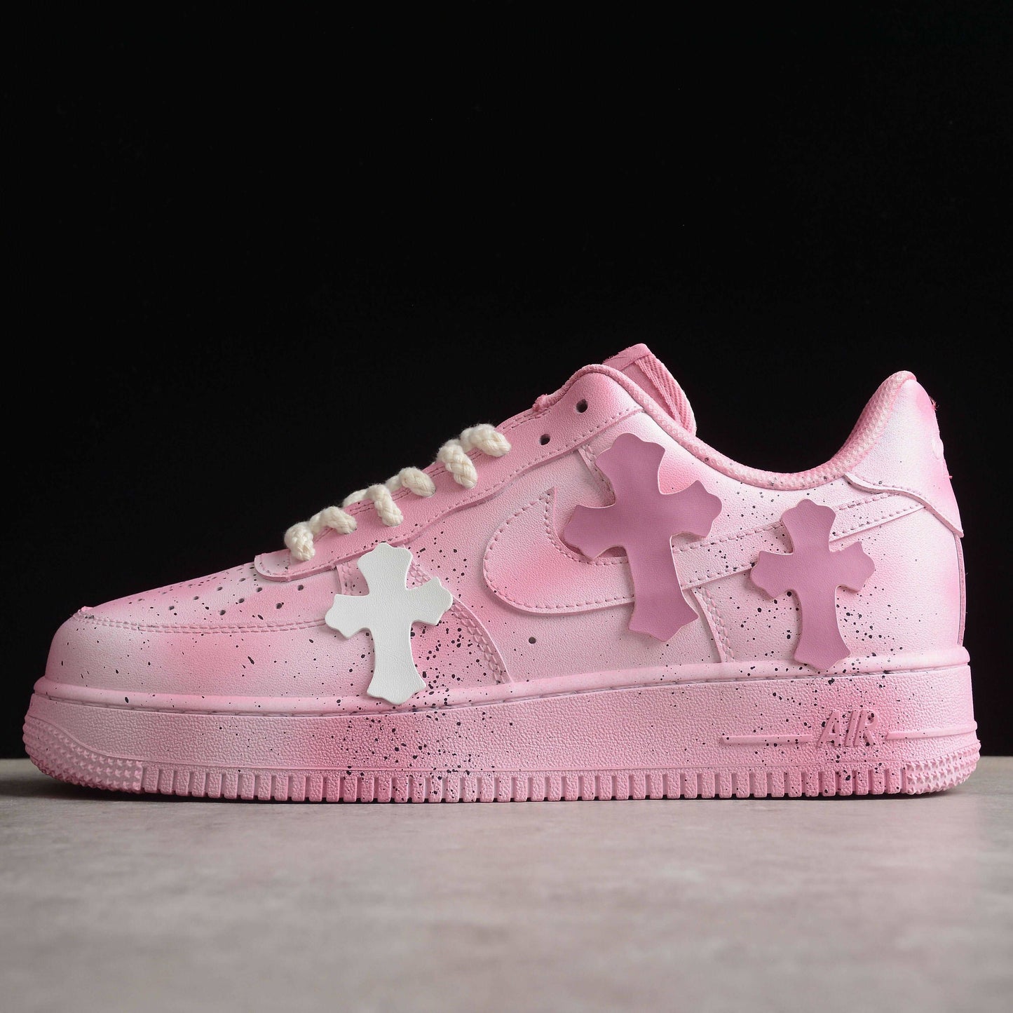 Nike Air Force 1 Shadow Weiß Schwarz Custom