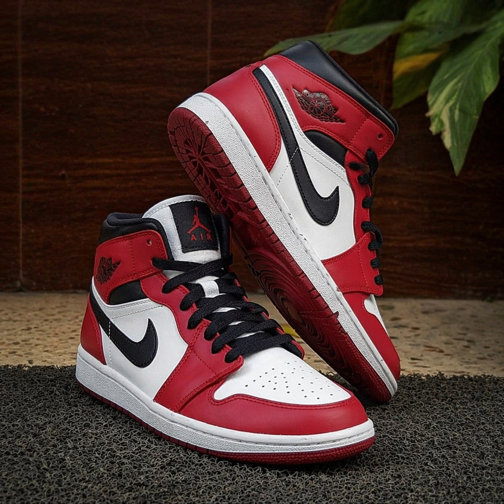 Hand Painted Red Custom Air Jordan 1 Sneakers
