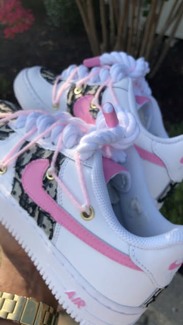 Custom Hand Painted Purple Air Force 1 Sneakers