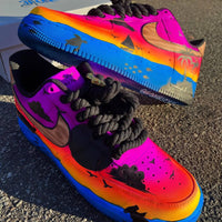 Hand Painted Sunset Beach Custom Air Force 1 Sneakers
