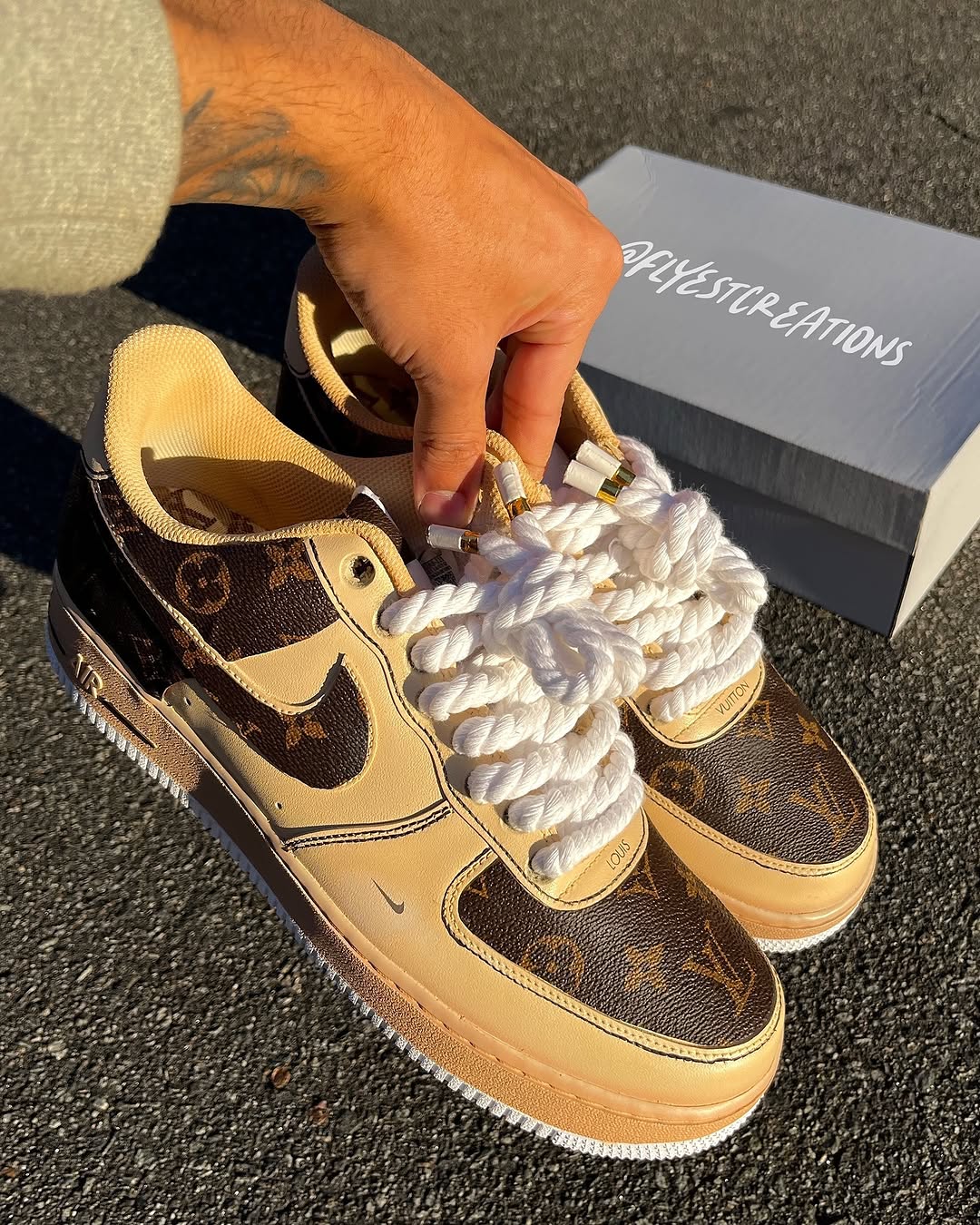 Hand Painted Custom Monogram Air Force 1 Sneakers