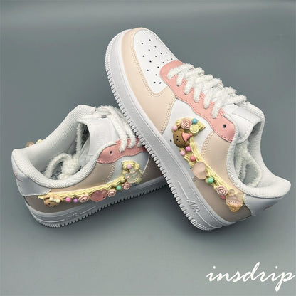 Pink Cream Cookies Custom Air Force 1