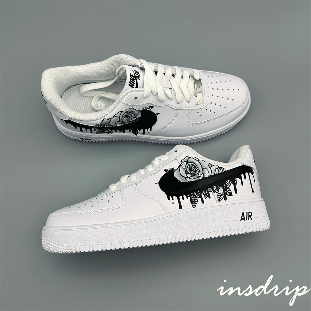 Black Rose Drip Custom Air Force 1