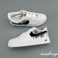 Black Rose Drip Custom Air Force 1