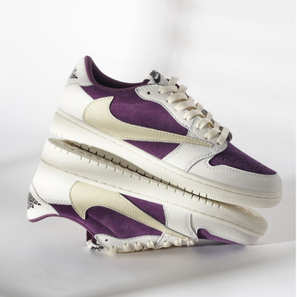 Reversion Swoosh Purple White TS Custom Air Jordan 1 Low
