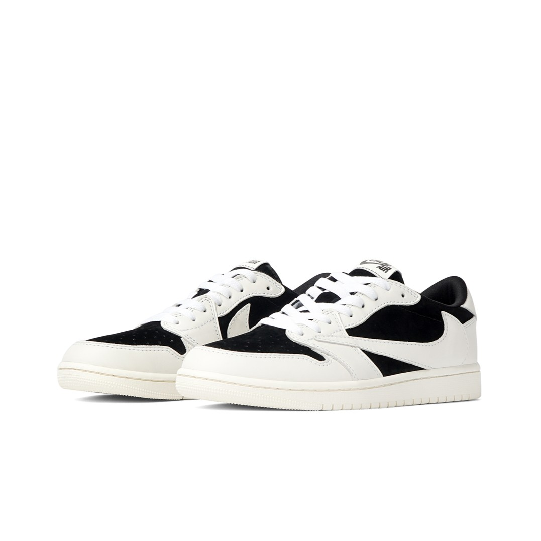 Reversion Swoosh Black White TS Custom Air Jordan 1 Low