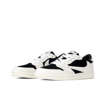 Reversion Swoosh Black White TS Custom Air Jordan 1 Low