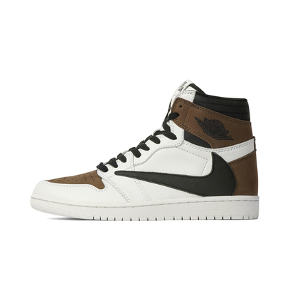 Reversion Swoosh Mocha Black White TS Custom Air Jordan 1 High