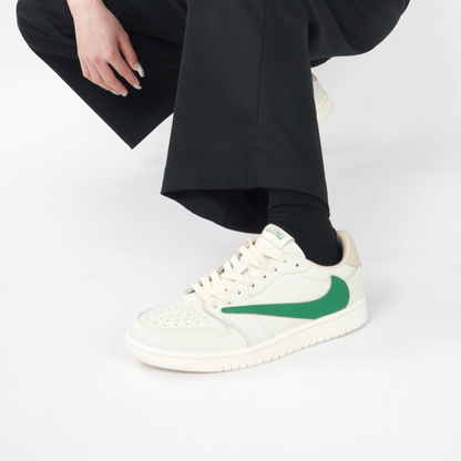 Reversion Swoosh Green White TS Custom Air Jordan 1 Low