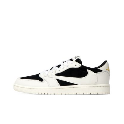 Reversion Swoosh Black White TS Custom Air Jordan 1 Low