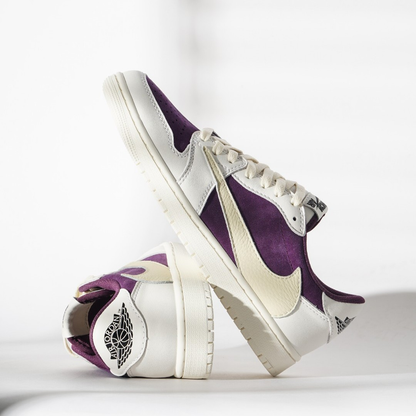 Reversion Swoosh Purple White TS Custom Air Jordan 1 Low