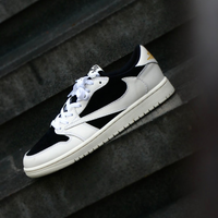 Reversion Swoosh Black White TS Custom Air Jordan 1 Low