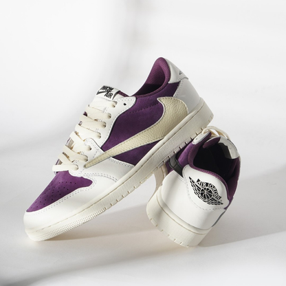 Reversion Swoosh Purple White TS Custom Air Jordan 1 Low
