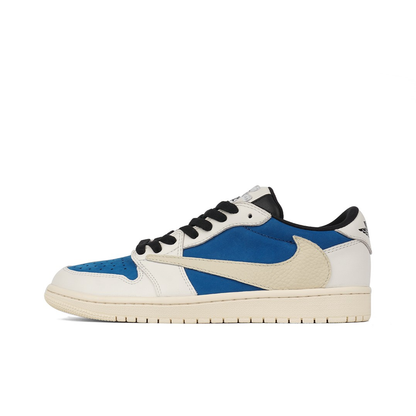 Reversion Swoosh Blue White TS Custom Air Jordan 1 Low