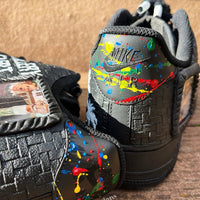 Hand Painted Gallery Dept Custom Black Air Force 1 Sneakers