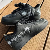 Hand Painted Gallery Dept Custom Black Air Force 1 Sneakers