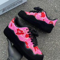 Hand Painted Pink Camo Custom Air Force 1 Sneakers
