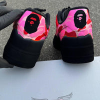 Hand Painted Pink Camo Custom Air Force 1 Sneakers