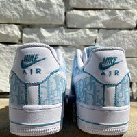 Hand Painted Custom Light Blue Air Force 1 Sneakers