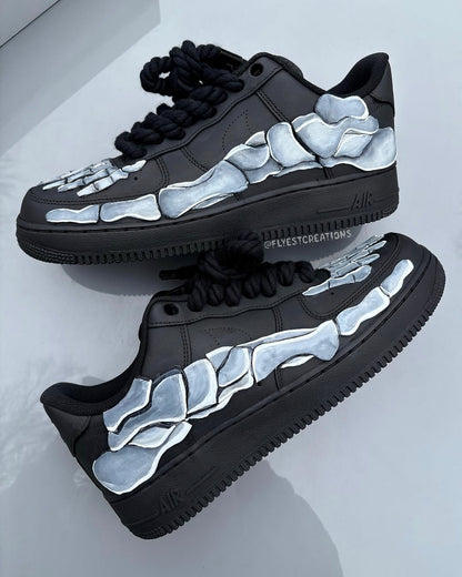 Hand Painted Skeleton Custom Air Force 1 Sneakers