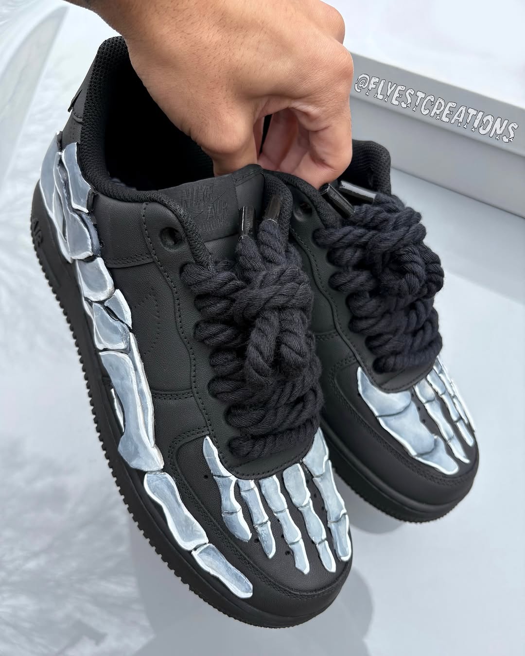 Hand Painted Skeleton Custom Air Force 1 Sneakers