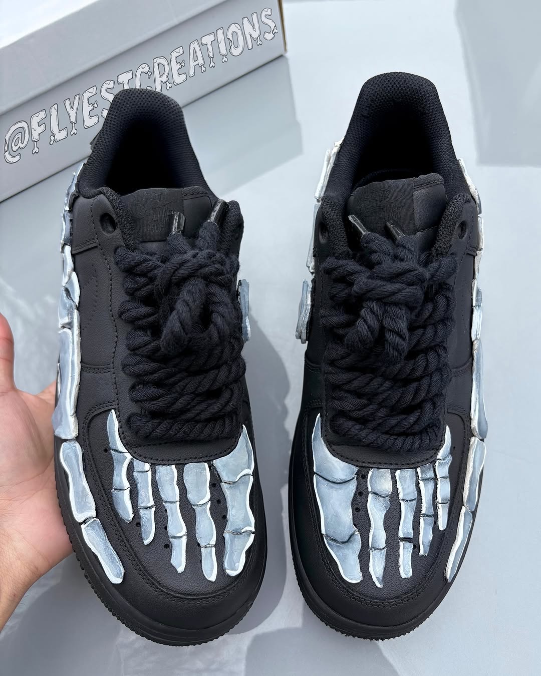 Hand Painted Skeleton Custom Air Force 1 Sneakers