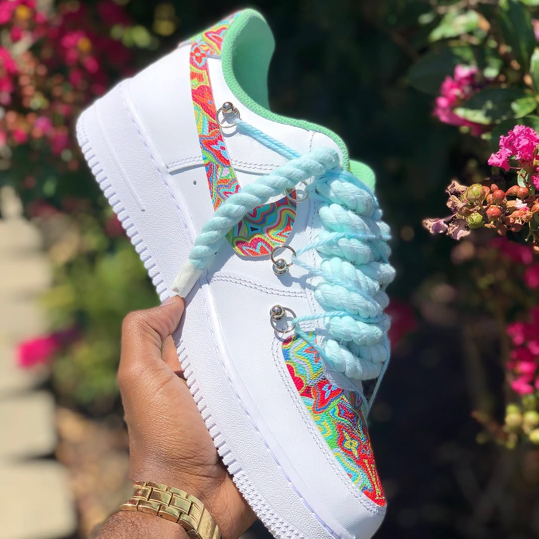 Custom Hand Painted Colorful Air Force 1 Sneakers