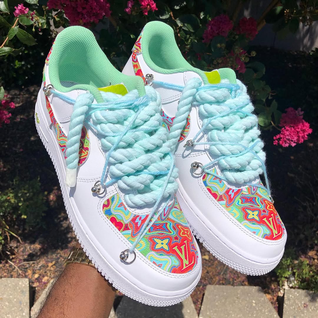 Custom Hand Painted Colorful Air Force 1 Sneakers