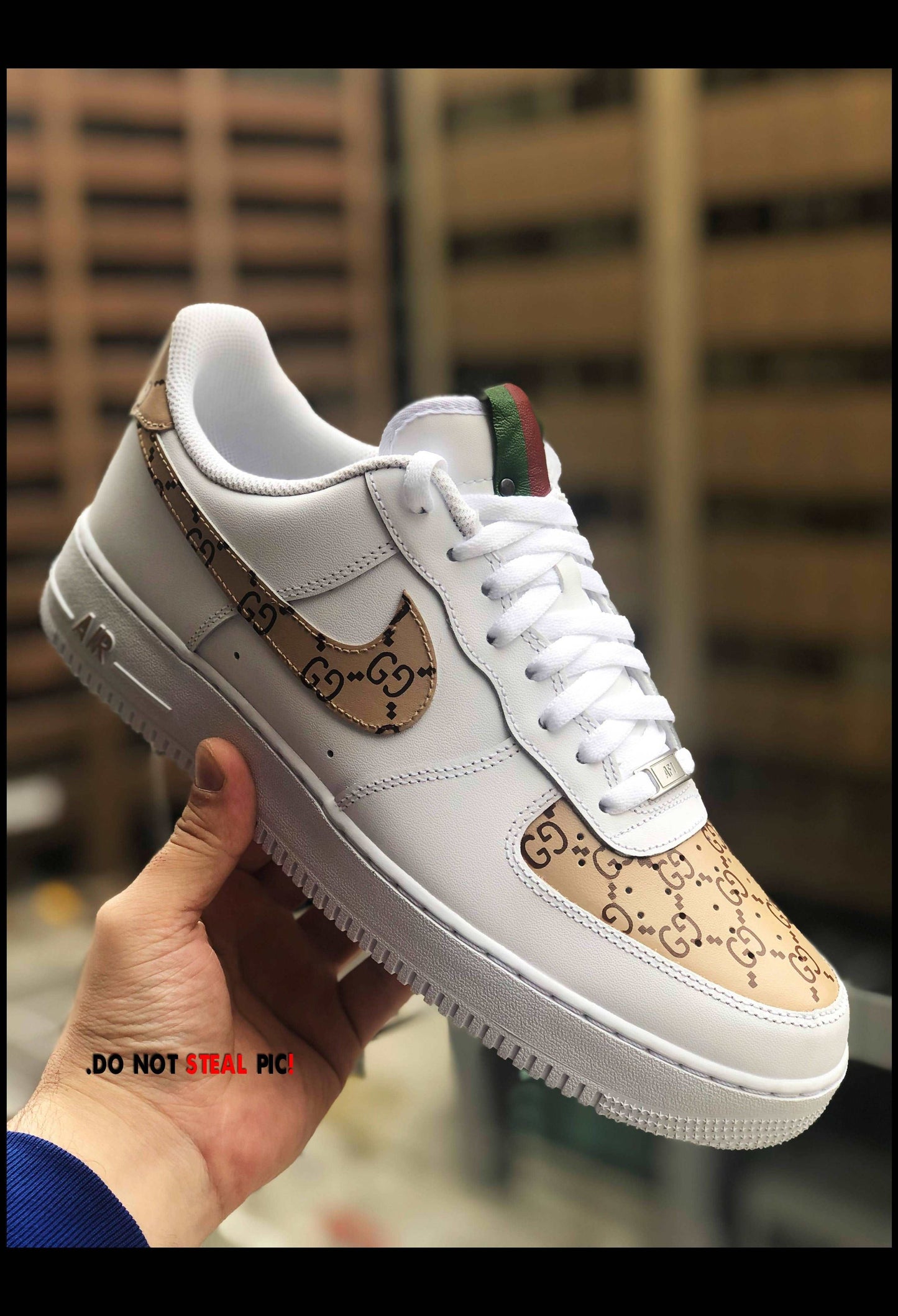 Nike Air Force 1 Shadow Blanco Negro Personalizado