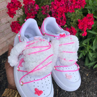 Hand Painted Pink Barbie Custom Air Force 1 Sneakers