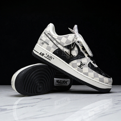 Hand Painted Black & White Custom Air Force 1 Sneakers