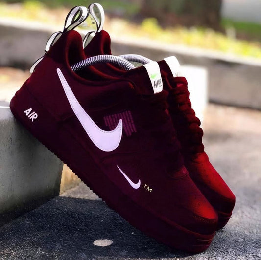 Red Black Sneaker Custom Air Force 1