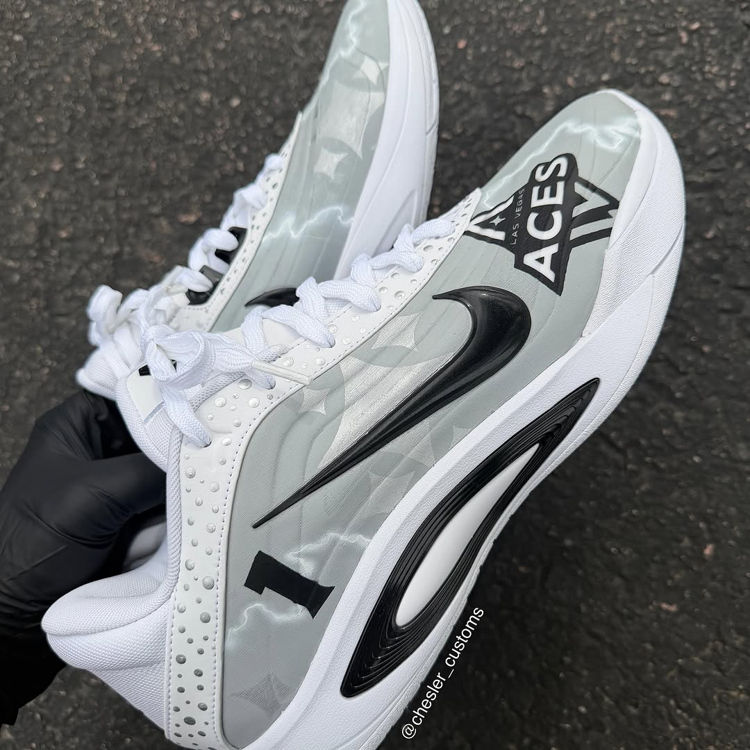 Hand Painted Custom Las Vegas Aces Basketball Sneakers