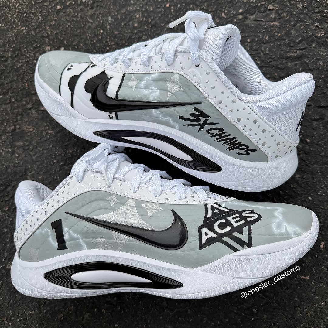 Hand Painted Custom Las Vegas Aces Basketball Sneakers